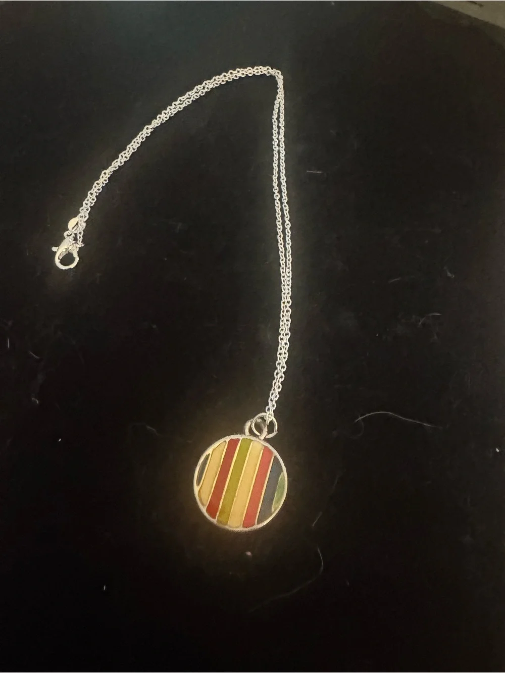UpCycled Coach Stripped Legacy Charm One 925 Chain